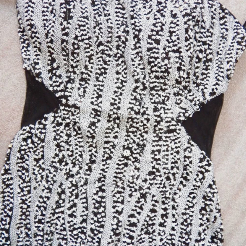 Bebe Strapless Sequins Mini Xs - image 3